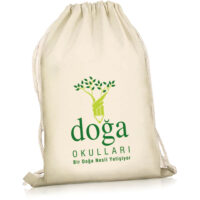 Büzgülü Ham Bez Çanta